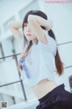 Coser @ 桜 桃 喵 Vol.074: 蓝白 水手服 (39 photos)